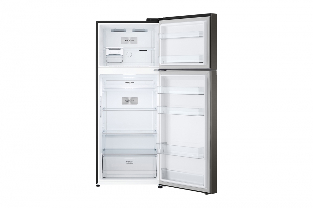 Холодильник LG с верхней морозильной камерой | Объем 395 л | Черный | DoorCooling+™ | HygieneFresh+™ | Smart Inverter Compressor