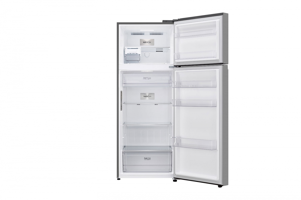 Hajm 461 l | Yuqori muzlatkich kamerali LG sovitkich | Kulrang | DoorCooling+™ | HygieneFresh+™ | Smart Inverter Compressor