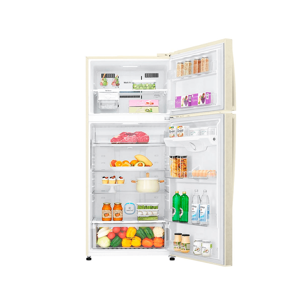 Холодильник LG с верхней морозильной камерой | Объем 506 л | Бежевый | DoorCooling⁺™ | Linear Inverter Compressor