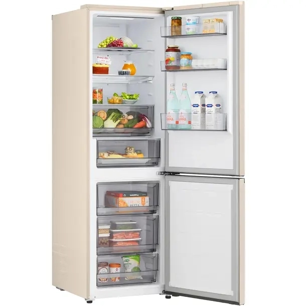 Холодильник с нижней морозильной камерой LG GC-B459EELM с технологией Zero Clearance™, 333 л